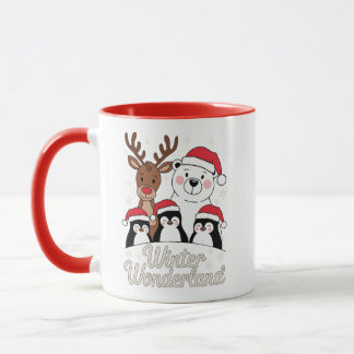 Caneca Terra de Encantamento de Inverno – Animais Fofos d