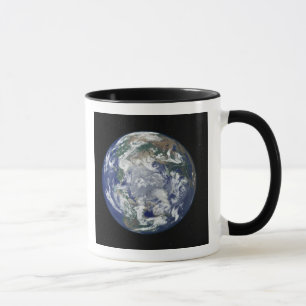 Caneca Terra inteiramente iluminada centrada no Pólo