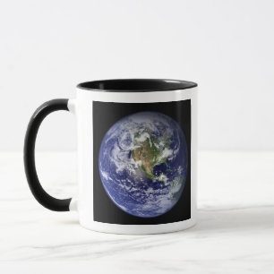 Caneca Terra mostrando o hemisfério oeste