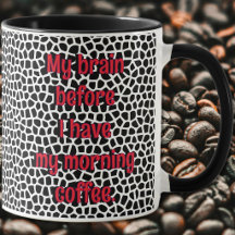 Caneca Terrazzo-Preto-Engraçada para Amante de Caf