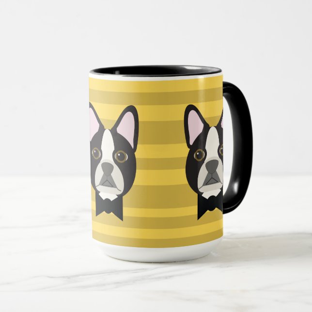 Caneca Terrier de Boston (Frente Esquerda)