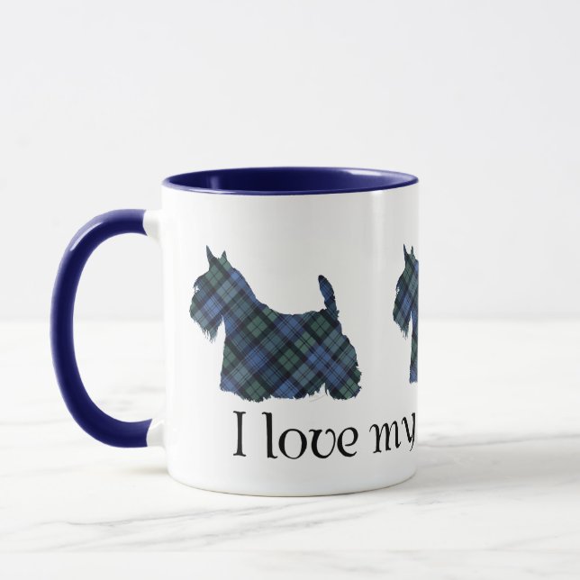 Caneca Terrier Escocês Black Watch Tartan (Esquerda)