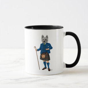 Caneca Terrier na West Highland em Kilt 3