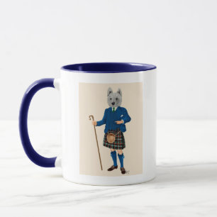 Caneca Terrier, West Highland, em Kilt