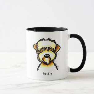 Caneca Terrier Wheaten brandamente revestido enfrenta