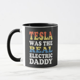 Caneca Tesla Era o Verdadeiro Papai Elétrico Engraçado En