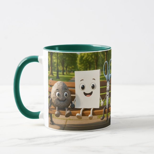 Caneca Tesoura de Papel Fantasy Cute Rock (Esquerda)