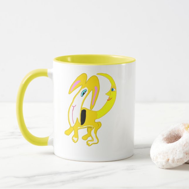 Caneca Tessie A Lua 🌙 Cachorro 🐶 (Com Donut)