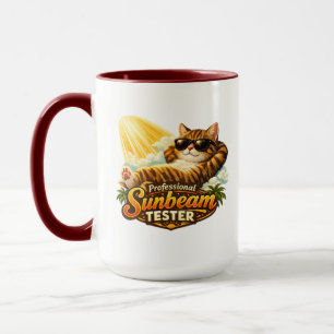 Caneca Testador de Raio de Sol Profissional Gato Engraçad