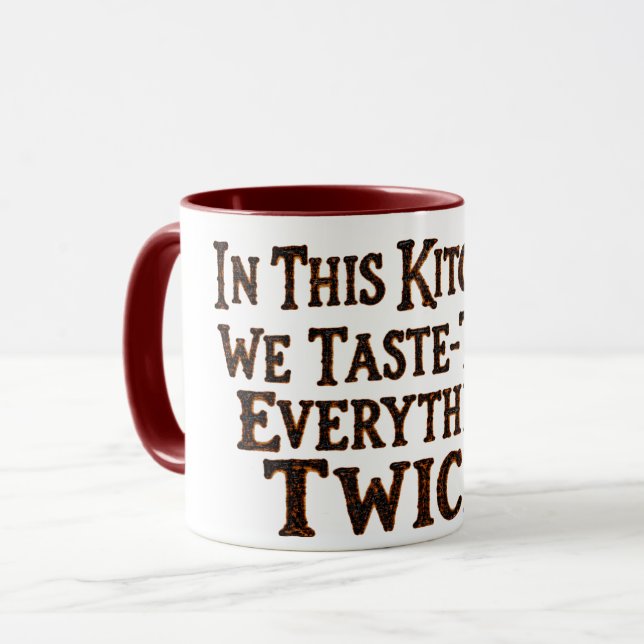 Caneca Teste de Sabor Tudo Duas Vezes (Frente Esquerda)