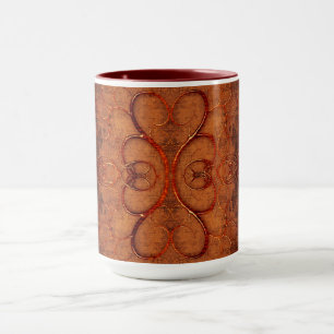 Caneca Teste padrão abstrato do vintage no fundo de pape