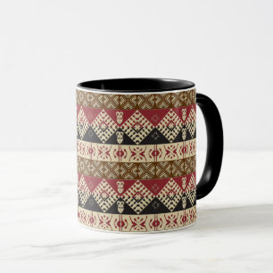 Caneca teste padrão africano tribal étnico