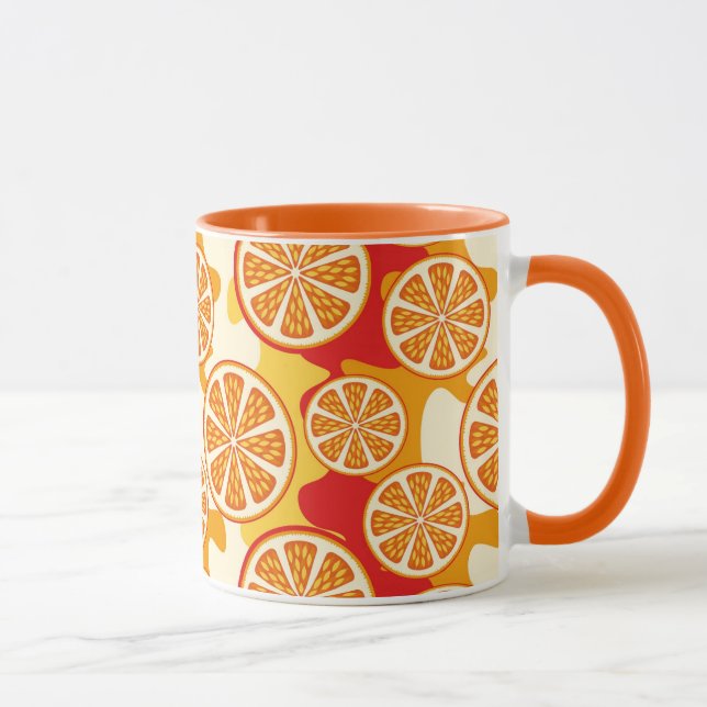 Caneca Teste padrão alaranjado (Direita)