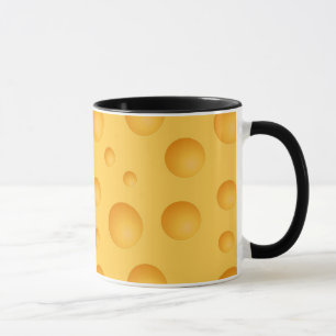 Caneca Teste padrão amarelo do queijo