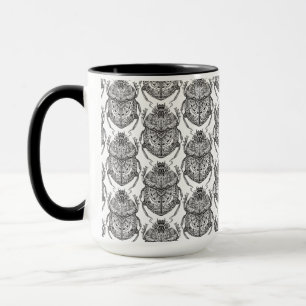 Caneca Teste padrão com Doodle da mão