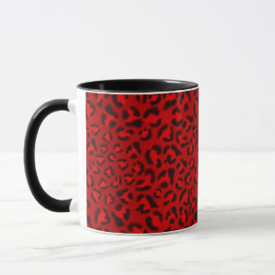 Caneca Teste padrão cor-de-rosa da textura do leopardo