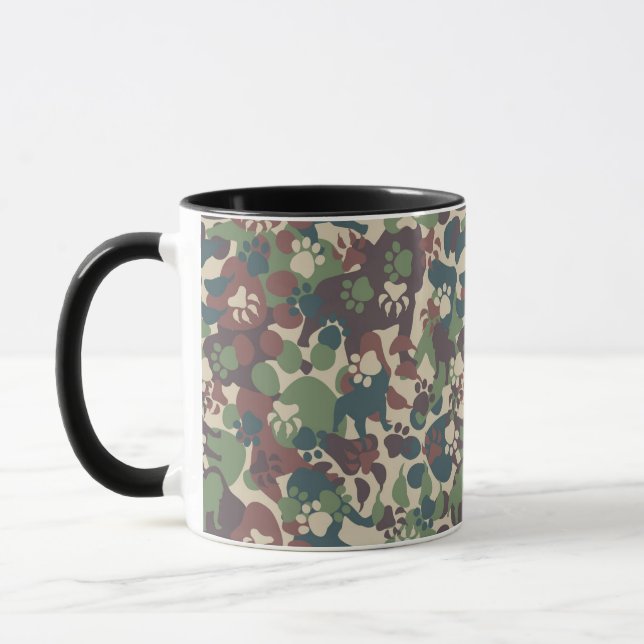 Caneca Teste padrão da camuflagem do cão (Esquerda)