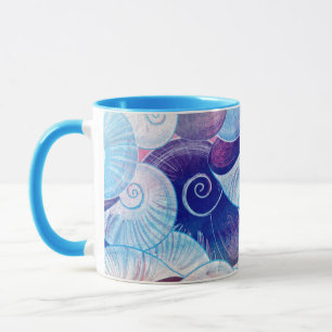 Caneca Teste padrão da cena do Seashell