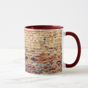 Caneca Teste padrão da parede de tijolo