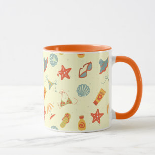 Caneca Teste padrão da praia do verão