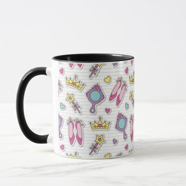 Caneca teste padrão da princesa da borboleta (Esquerda)