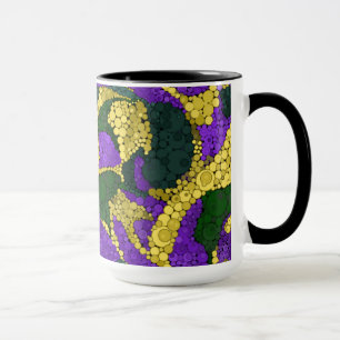 Caneca Teste padrão de bolinhas colorido