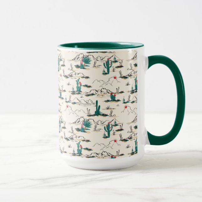 Caneca Teste padrão de florescência dos Succulents (Direita)