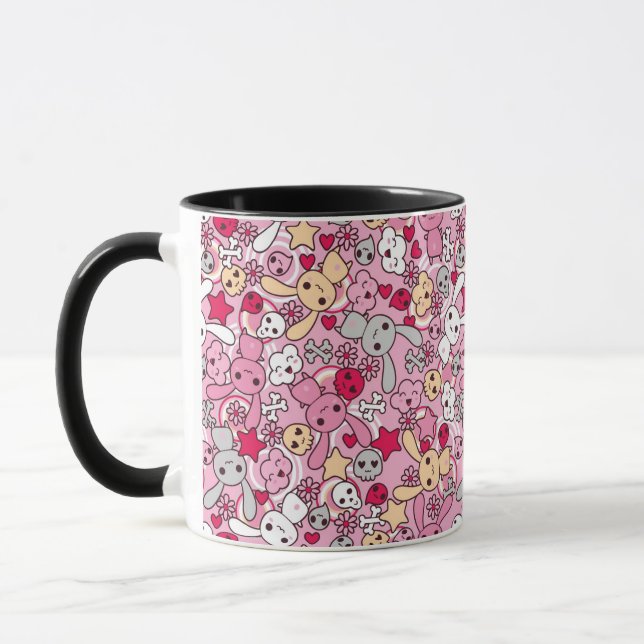 Caneca Teste padrão de Kawaii (Esquerda)