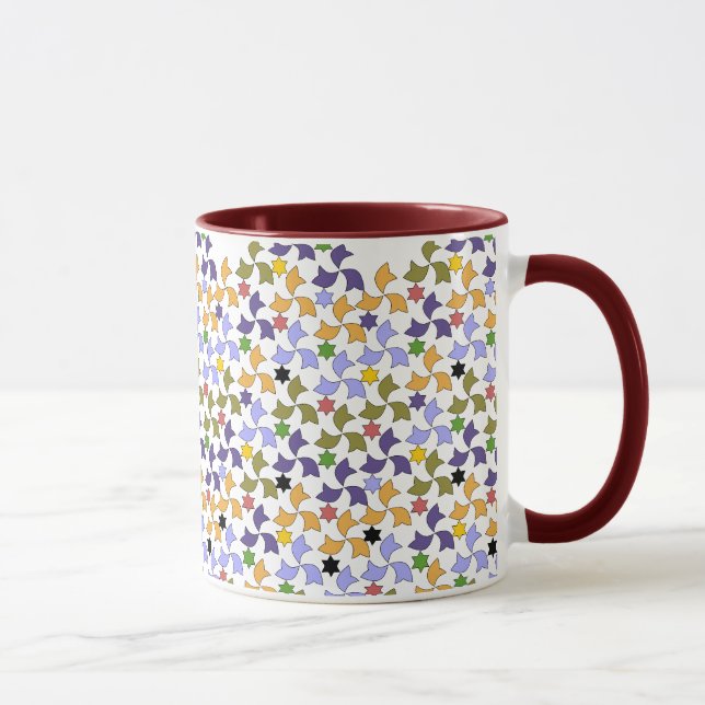 Caneca Teste padrão de mosaico do azulejo do estilo de (Direita)