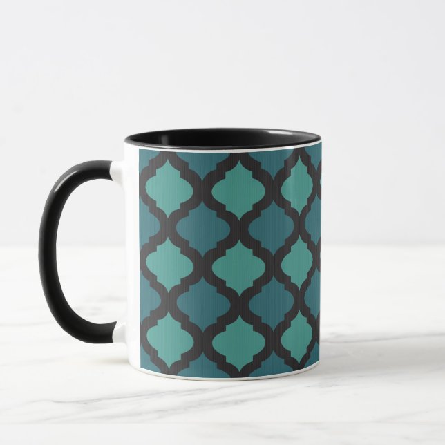 Caneca Teste padrão de mosaico no estilo árabe (Esquerda)