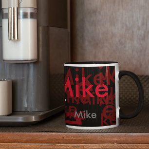 Caneca teste padrão de nomes elegante personalizado