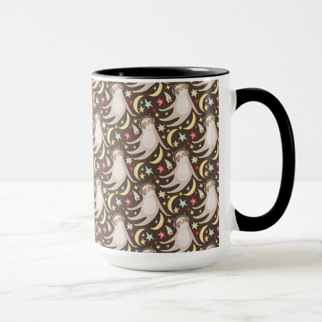 Caneca Teste padrão do astronauta da preguiça (Direita)