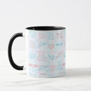 Caneca teste padrão do bebê com urso de ursinho