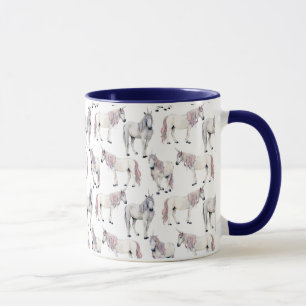 Caneca Teste padrão do conto de fadas do unicórnio da