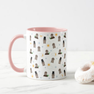 Caneca Teste padrão do dia de Groundhog