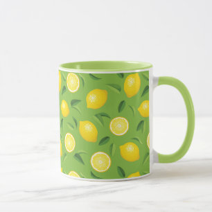 Caneca Teste padrão do fundo dos limões