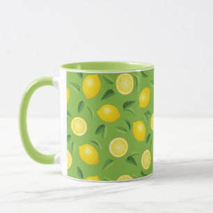 Caneca Teste padrão do fundo dos limões