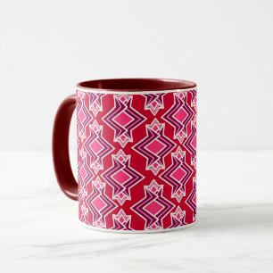 Caneca Teste padrão do papel de parede do art deco, vinh