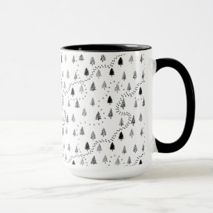 Caneca Teste padrão do trajeto da árvore da floresta