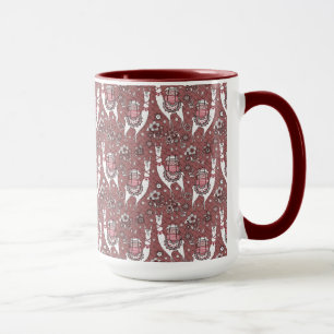 Caneca Teste padrão engraçado dos lamas