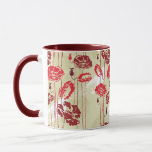 Caneca Teste padrão floral 2 da elegância abstrata