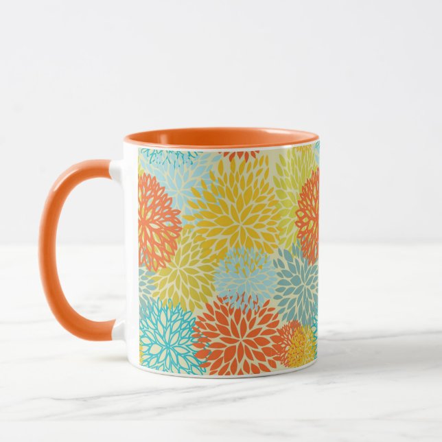 Caneca Teste padrão floral 3 (Esquerda)