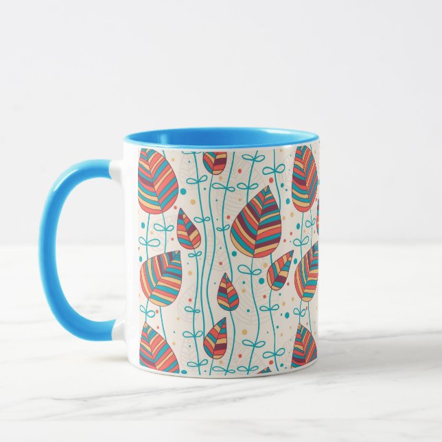 Caneca Teste padrão floral 5 2 (Esquerda)