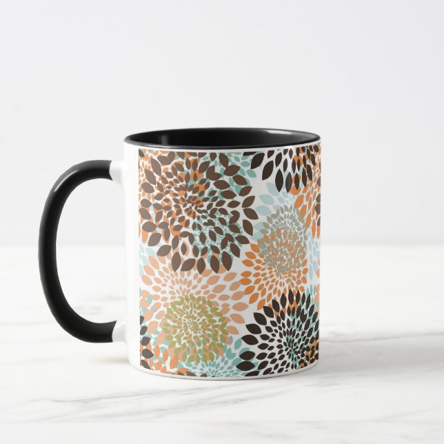 Caneca Teste padrão floral 7 (Esquerda)