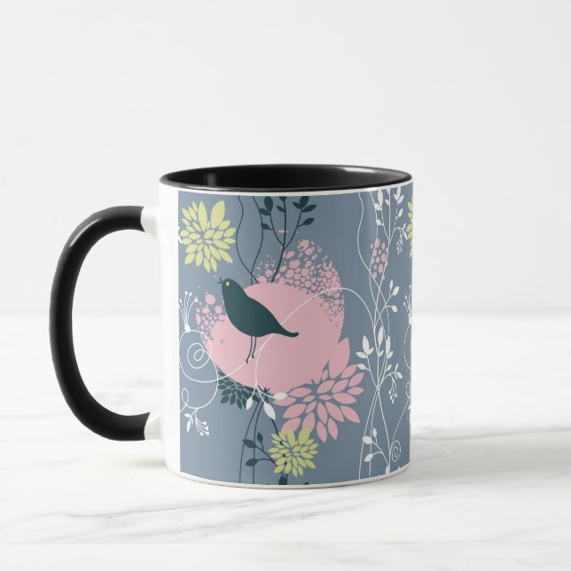 Caneca Teste padrão floral 8 (Esquerda)