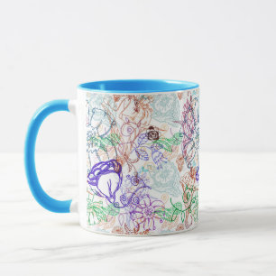 Caneca Teste padrão floral 9