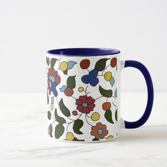 Caneca Teste padrão floral arménio (Direita)