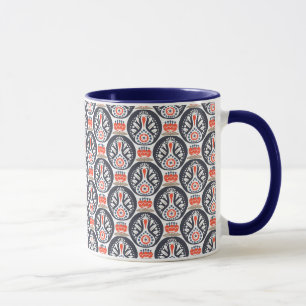 Caneca Teste padrão floral da arte popular de Turquia