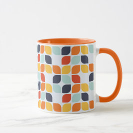 Caneca Teste padrão geométrico do vintage