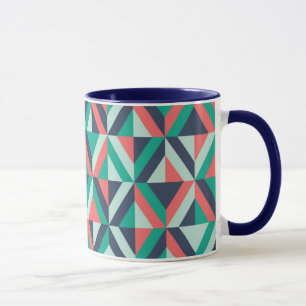 Caneca Teste padrão geométrico moderno do meio século